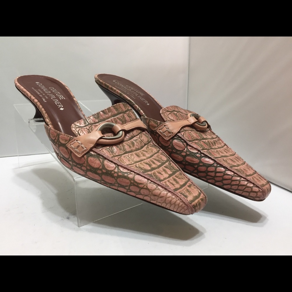 Donald J Pliner “Miami” Pink Mules Kitten Heel 9 M